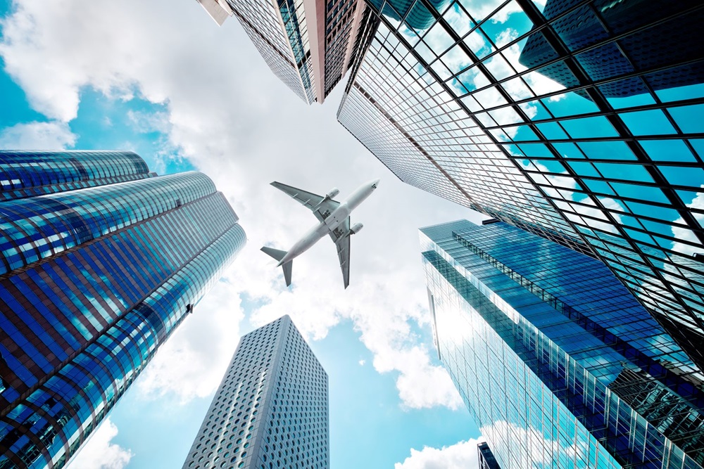 HK cityscape_plane